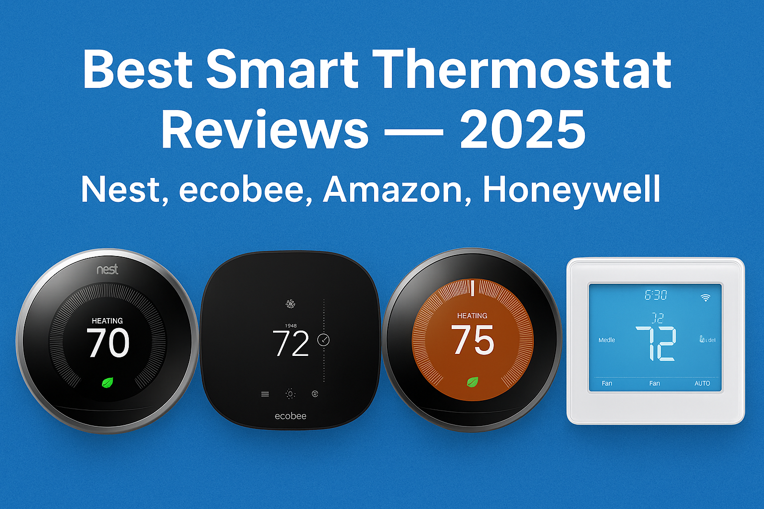 Best Smart Thermostat Reviews — 2025 (Nest, ecobee, Amazon, Honeywell)