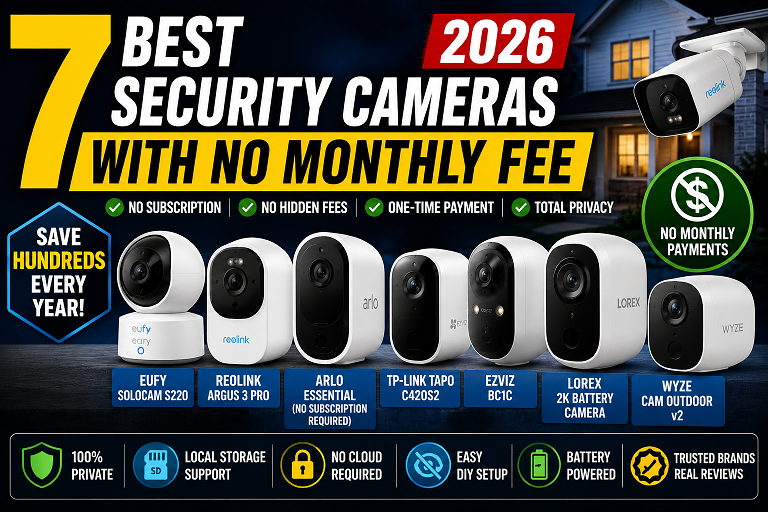 7 Best Security Cameras With No Monthly Fee 2026